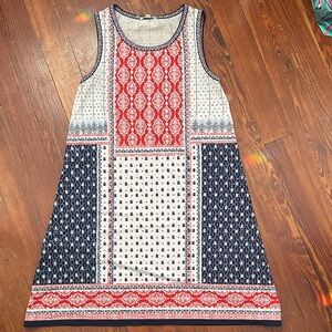 Max Studio Women's
Multicolor Patchwork Sleeveless
Shift Dress